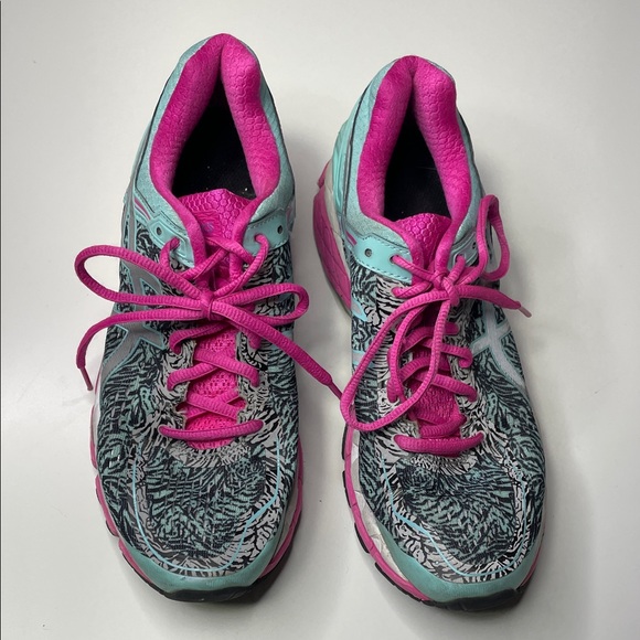 ASICS Women's‎ Athletic Shoes - Teal and Pink - Picture 2 of 5